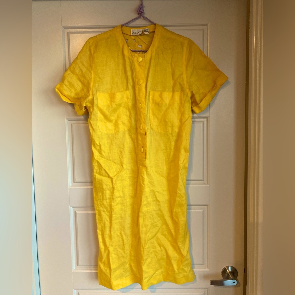 Vibrant 100% linen cutout dress from Pia Rucci